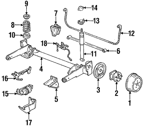 Rear Suspension for 1991 Pontiac Trans Sport #0