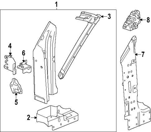 Hinge Pillar for 2025 Chevrolet Corvette #0