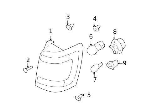 Bulbs - Chassis for 2009 Ford Escape #1