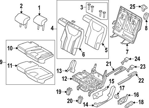 Second Row Seats for 2025 Kia Telluride #1
