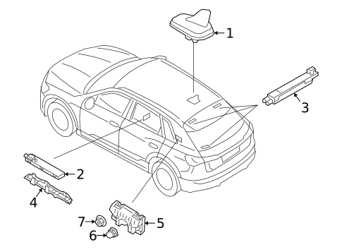 Antenna & Radio for 2025 Audi Q3 #0