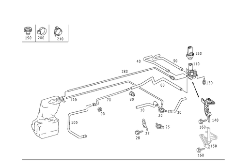 Heating Water Lines for 2002 Mercedes-Benz S 55 AMG® #1