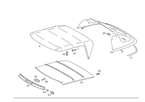 Folding Top Lining for 1993 Mercedes-Benz 600SL #0