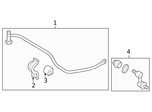 Stabilizer Bar & Components for 2009 Hyundai Sonata #1