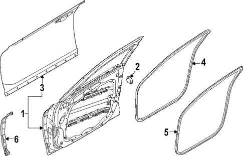 Door & Components for 2025 Genesis GV80 Coupe #1