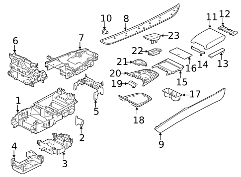 Center Console for 2018 Jaguar F-Type #0