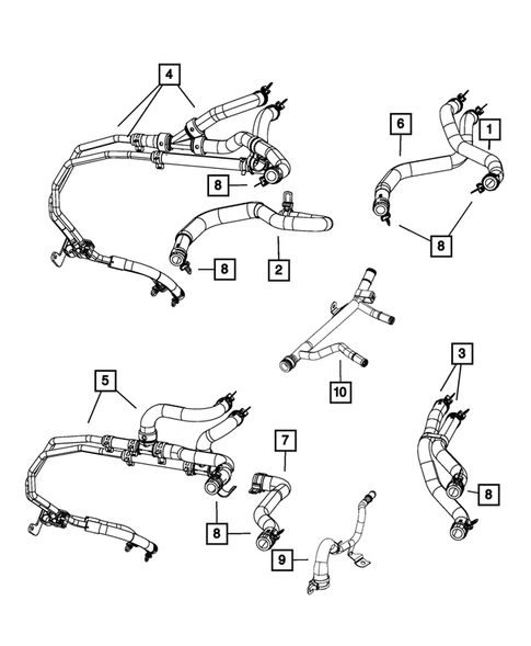 Air Conditioner and Heater Plumbing for 2010 Dodge Journey #2