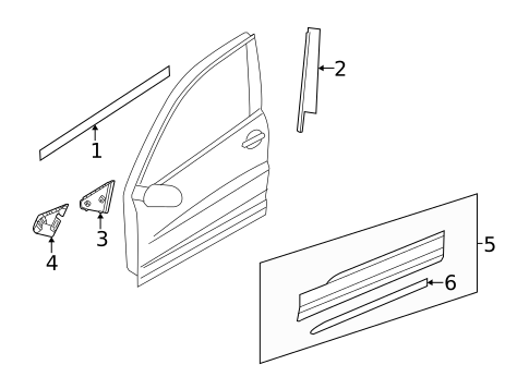 Exterior Trim - Front Door for 2025 Volkswagen Taos #0