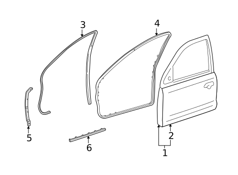 Door & Components for 2001 Lincoln LS #0