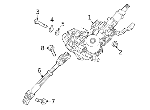 Steering Column Assembly for 2018 Kia Optima #0