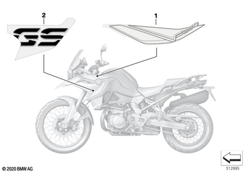 Stickers, Labels, Adhesive Film Strips for 2020 BMW-Motorrad F 850 GS #6
