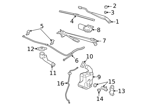 Wiper & Washer Components for 2009 Saturn Aura #0