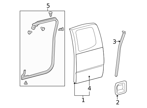 Door & Components for 2006 Toyota Tacoma #2