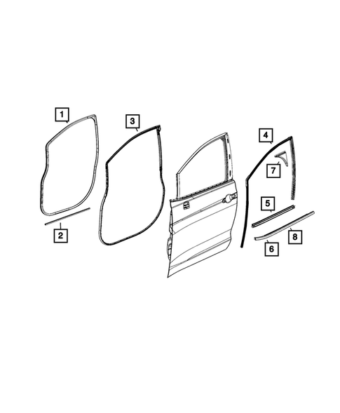 Weatherstrips and Seals for 2019 Chrysler Pacifica #1