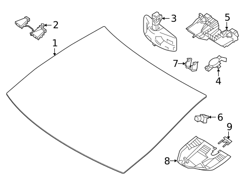 Glass - Windshield for 2025 Mercedes-Benz S 63 AMG® E Performance #0