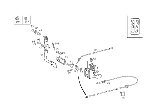 Pedal Assembly with Bearing for 2002 Mercedes-Benz CLK430 #1