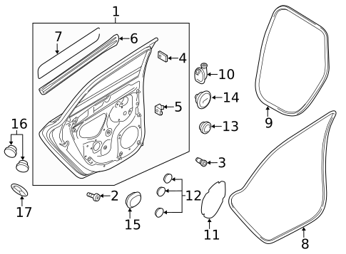 Door & Components for 2019 Audi S3 #1