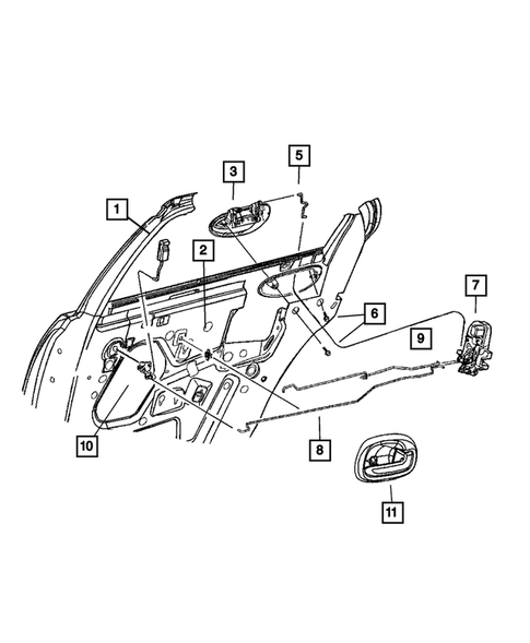 Rear Door for 2003 Chrysler Sebring #0