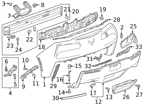 Bumper & Components - Rear for 2021 Chevrolet Malibu #6