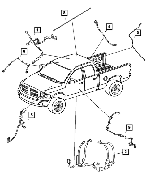 Wiring-Body and Accessories for 2009 Dodge Ram 2500 #0