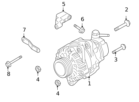 Alternator for 2004 Kia Amanti #0