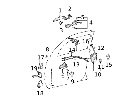 Front Door for 2007 Toyota 4Runner #0