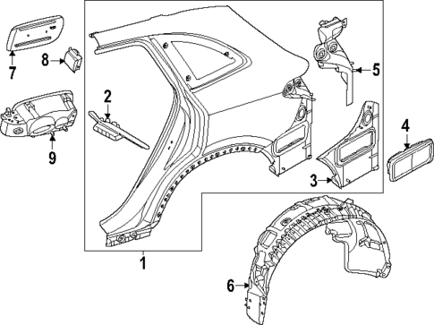 Quarter Panel & Components for 2025 Mercedes-Benz GLC63 AMG S E Performance #0