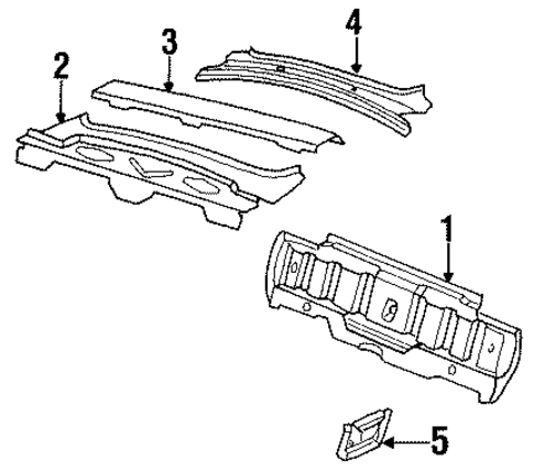 Rear Body for 1989 Buick Century #1