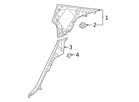 Interior Trim - Quarter Panels for 2020 Lexus ES300h #0