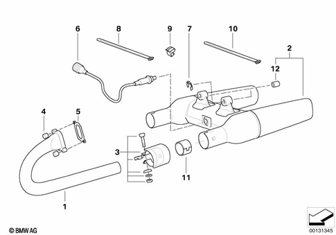 Exhaust System Parts with Mounts for 2004 BMW-Motorrad R 1200 C #0