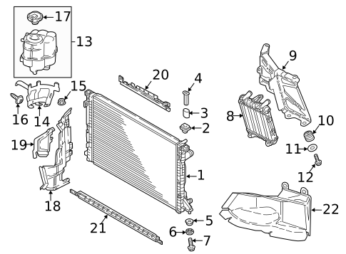 Radiator & Components for 2022 Audi S4 #0