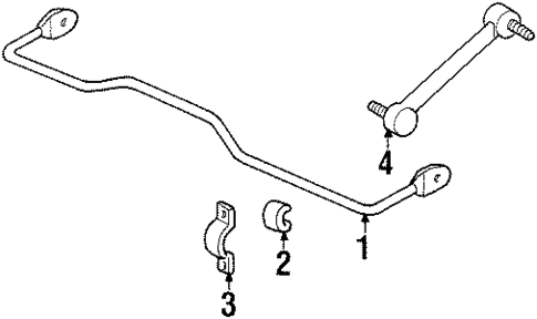 Stabilizer Bar & Components for 2002 Oldsmobile Intrigue #1