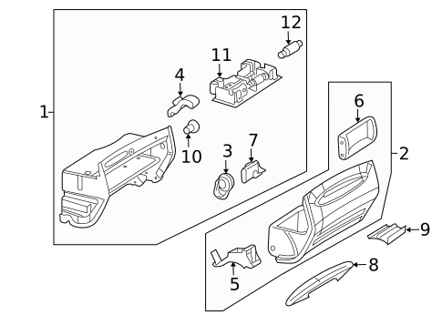 Glove Box for 2006 Mercedes-Benz CLK 55 AMG® #0