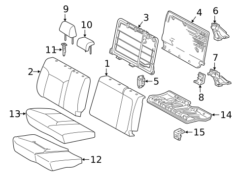 Rear Seat Components for 2018 Toyota Tacoma #0