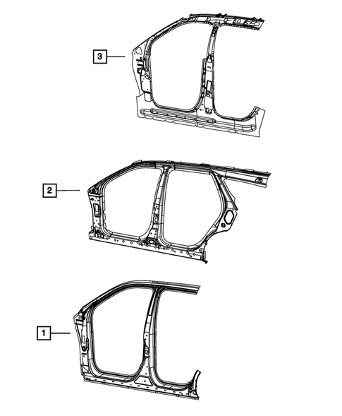 Aperture Panel and Pillar Supports for 2011 Jeep Grand Cherokee #1