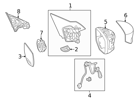 Outside Mirrors for 2014 Honda Accord #2