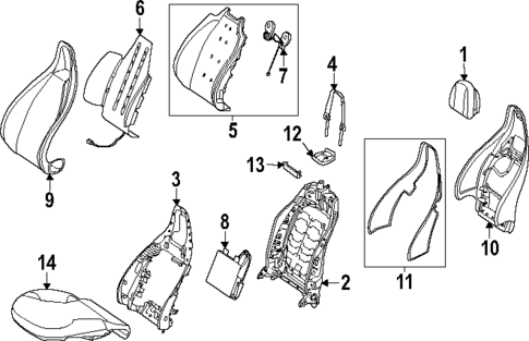 Passenger Seat Components for 2025 Mercedes-Benz EQE AMG® #1