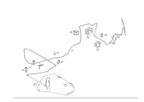 Rear Panel Door Pane Washer for 2003 Mercedes-Benz ML55 AMG #1