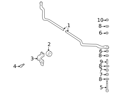 Stabilizer Bar & Components for 2002 Nissan Xterra #0