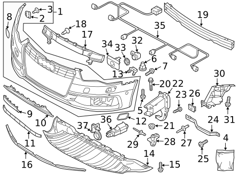 Bumper & Components - Front for 2013 Audi A6 #1