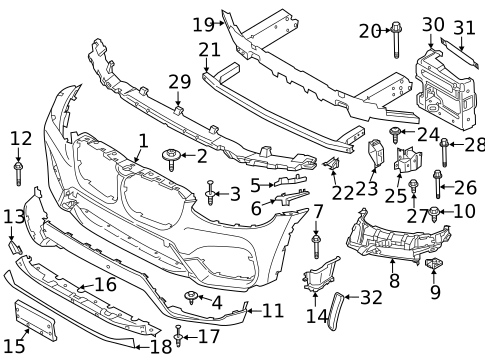 Bumper & Components - Front for 2021 BMW X3 #0