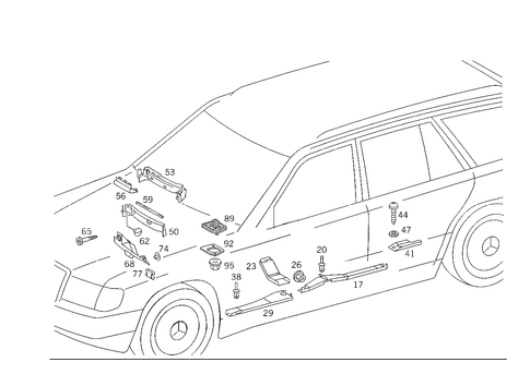 Cable Covering & Electrical Parts for Blower Motor & Heated Rear Window Pane for 1989 Mercedes-Benz 300TE #2