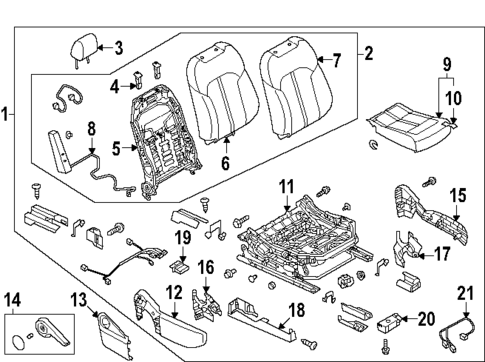 Passenger Seat Components for 2024 Mazda CX-90 #1