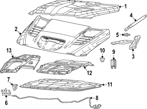 Hood & Components for 2025 Ram 1500 #0