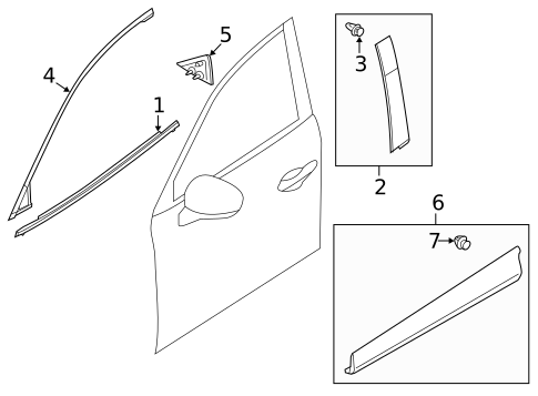 Exterior Trim - Front Door for 2019 Mazda CX-5 #0