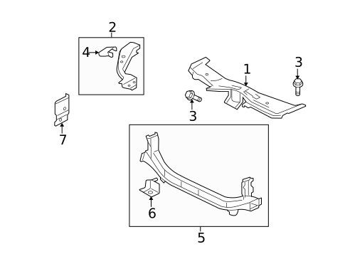 Radiator Support for 2009 Mitsubishi Lancer #0