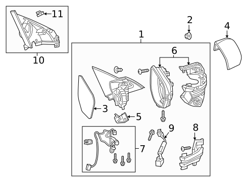 Outside Mirrors for 2022 Honda Insight #0