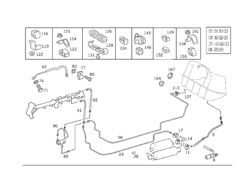 Fuel Lines for 1997 Mercedes-Benz E420 #1