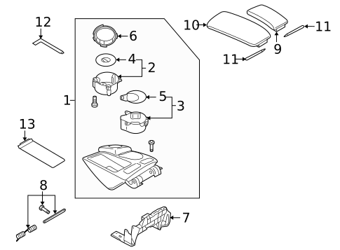 Front Console for 2008 Audi Q7 #2