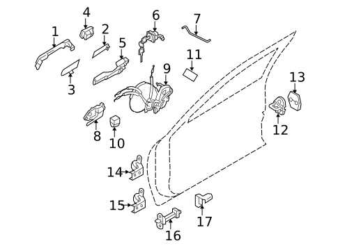 Front Door for 2008 INFINITI M35 #1
